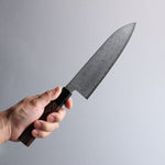 Seisuke VG10 Damas Santoku 180mm Manipuler Wenge - japanny-FR