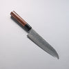 Seisuke VG10 16 couche Damaacus martelé Santoku 180mm Manipuler Bois de rose - japanny-FR