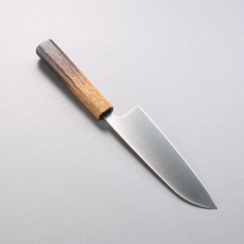 Seisuke AUS8 Coreless Santoku 180mm Manipuler Chêne brûlé - japanny-FR