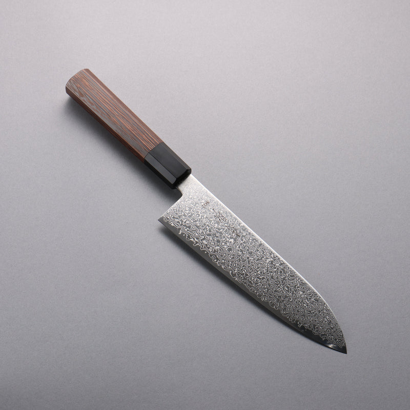 Seisuke SG2 Damas Migaki Terminé Santoku 180mm Manipuler Wenge - japanny-FR