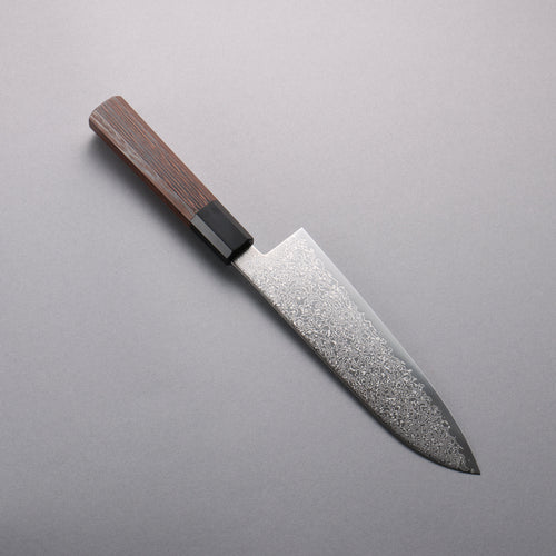 Seisuke SG2 Damas Migaki Terminé Santoku 180mm Manipuler Wenge - japanny-FR