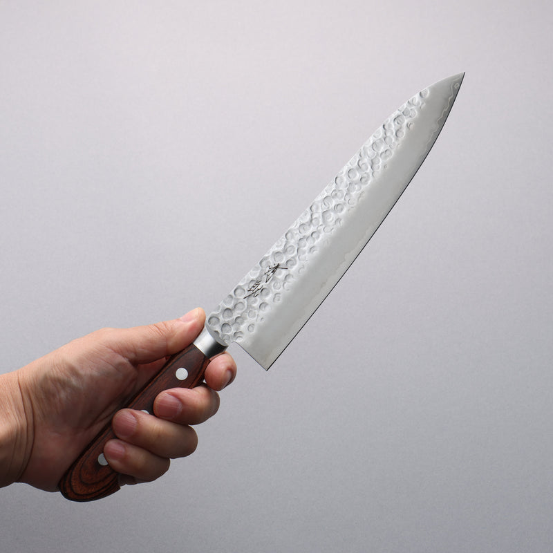 Seisuke VG10 Martelé Gyuto 210mm Manipuler Acajou - japanny-FR