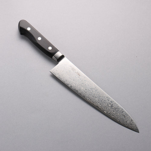 Seisuke AUS10 45 Couche de Damas Gyuto  210mm Bois de pakka noir Manipuler - japanny-FR