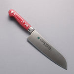 Sakai Takayuki Grand Chef Gran chef Acier suédois Santoku 180mm Micarta rouge Manipuler - japanny-FR