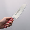 Sakai Takayuki Grand Chef Gran chef Acier suédois Santoku 180mm Micarta rouge Manipuler - japanny-FR