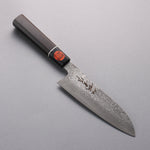 Shigeki Tanaka Habakiri SG2 Damas Santoku 165mm Manipuler Bois d'ébène - japanny-FR