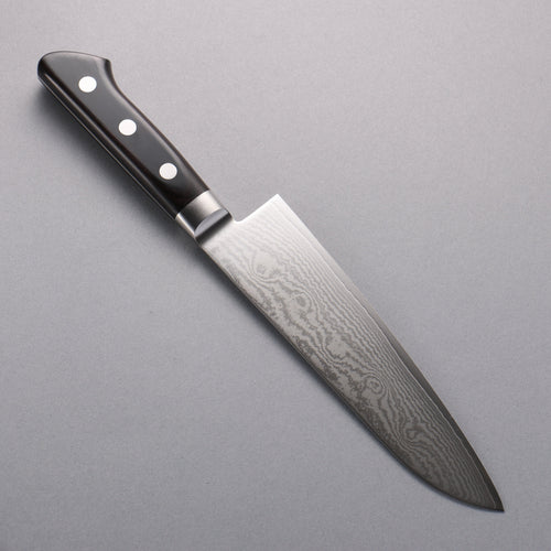 Seisuke VG10 33-Couches Damas Santoku 180mm Manipuler Bois de pakka noir - japanny-FR