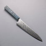 Seisuke SG2 Damas Migaki Terminé Gyuto 210mm Manipuler Bois stabilisé Bleu - japanny-FR