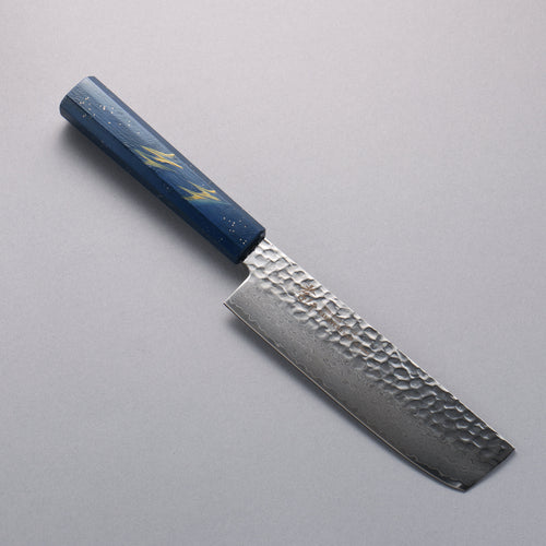 Sakai Takayuki VG10 33 Couche de Damas Nakiri  160mm Chêne vivant laqué(Saiseki) Manipuler - japanny-FR