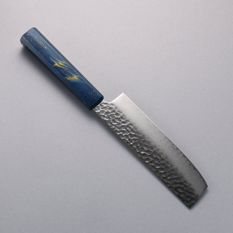 Sakai Takayuki VG10 33 Couche de Damas Nakiri  160mm Chêne vivant laqué(Saiseki) Manipuler - japanny-FR