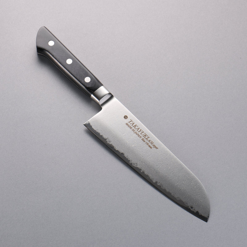 Sakai Takayuki Molybdene 63Couche de Damas Santoku  180mm - japanny-FR