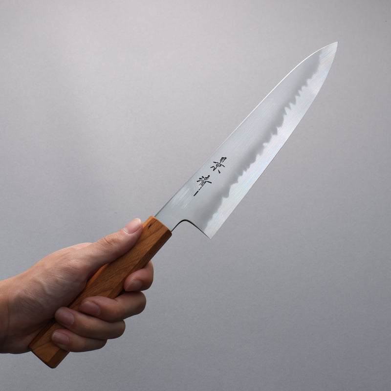 Kagekiyo Le meilleur Acier Blanc Gyuto 210mm Manipuler Fleurs de cerisier  avec Gaine - japanny-FR