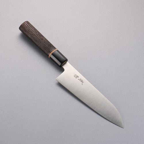 Seisuke Acier suédois Santoku  180mm Marrons brûlés Manipuler - japanny-FR