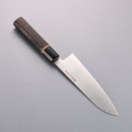 Seisuke Acier suédois Santoku  180mm Marrons brûlés Manipuler - japanny-FR