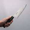 Seisuke Acier suédois Santoku  180mm Marrons brûlés Manipuler - japanny-FR