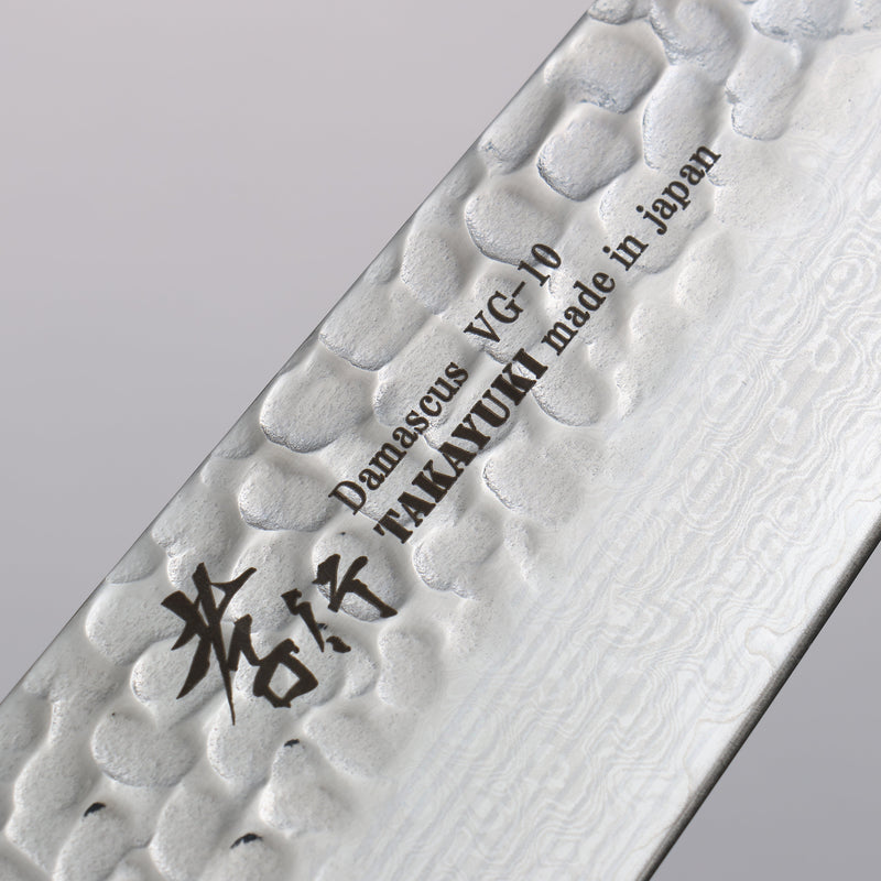 Sakai Takayuki VG10 33 Couche de Damas Kengata Santoku  160mm Chêne vivant laqué (Kouseki) Manipuler - japanny-FR