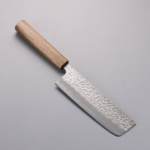 Oul Acier Blanc No.1 Martelé Nakiri 165mm Manipuler Chêne - japanny-FR