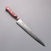 Seisuke VG10 33-Couches Finition miroir Damas Sujihiki 240mm Bois de pakka rouge Manipuler - japanny-FR