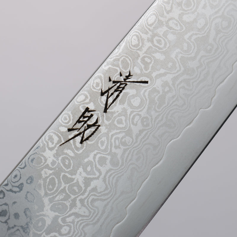 Seisuke VG10 33-Couches Finition miroir Damas Sujihiki 240mm Bois de pakka rouge Manipuler - japanny-FR