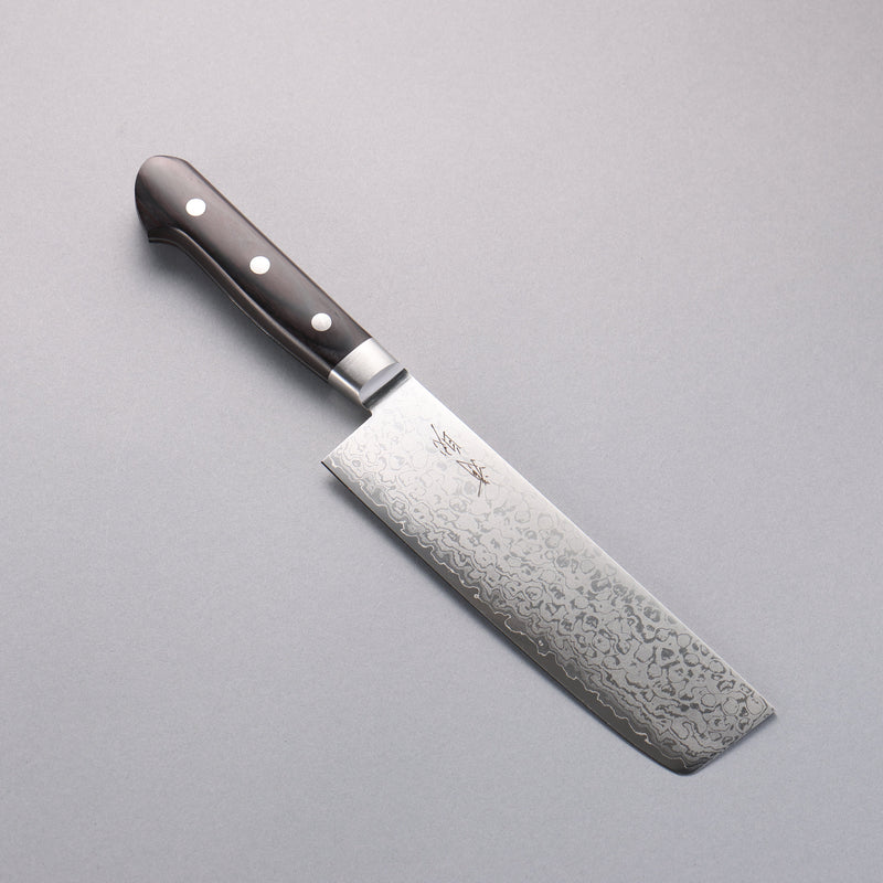 Seisuke VG10 8 Couche de Damas Migaki Terminé Nakiri  165mm Bois de pakka noir Manipuler - japanny-FR