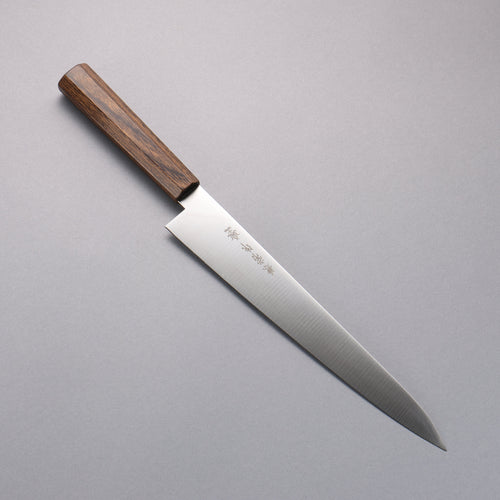 Kanetsune Ichizu VG10 Sujihiki  240mm Bois de Pakka marron Manipuler - japanny-FR