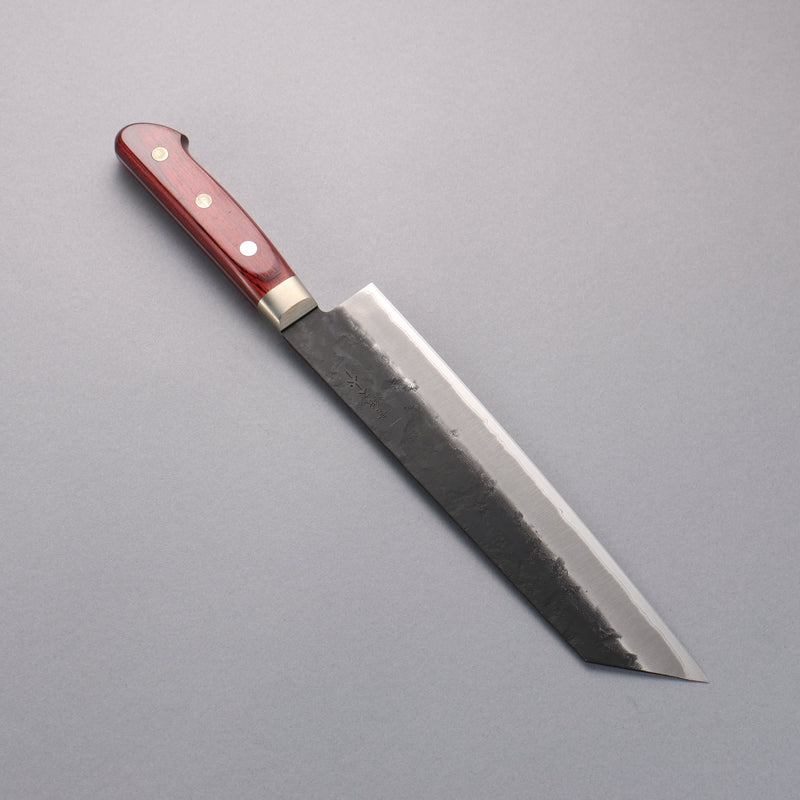 Seisuke Kuronashi Super Bleu Nashiji Kurouchi Kirituke Gyuto  210mm Bois de pakka rouge Manipuler - japanny-FR