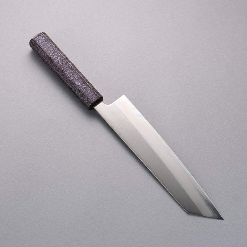 Seisuke Acier Blanc No.1 Migaki Polish Terminé Kirituke Gyuto 210mm Chêne laqué violet Manipuler - japanny-FR