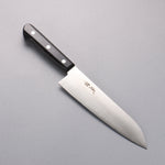 Seisuke SLD Migaki Polish Terminé Santoku 180mm Bois de pakka noir Manipuler - japanny-FR