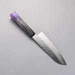 Sakai Takayuki Rinnou VG10 33-Couches Damas Santoku Couteau Japonais 170mm Poignée laquée violet Manipuler - japanny-FR