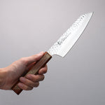 Sakai Takayuki VG10 33 Couche de Damas Kengata Santoku  160mm Chêne vivant laqué(Seiren) Manipuler - japanny-FR