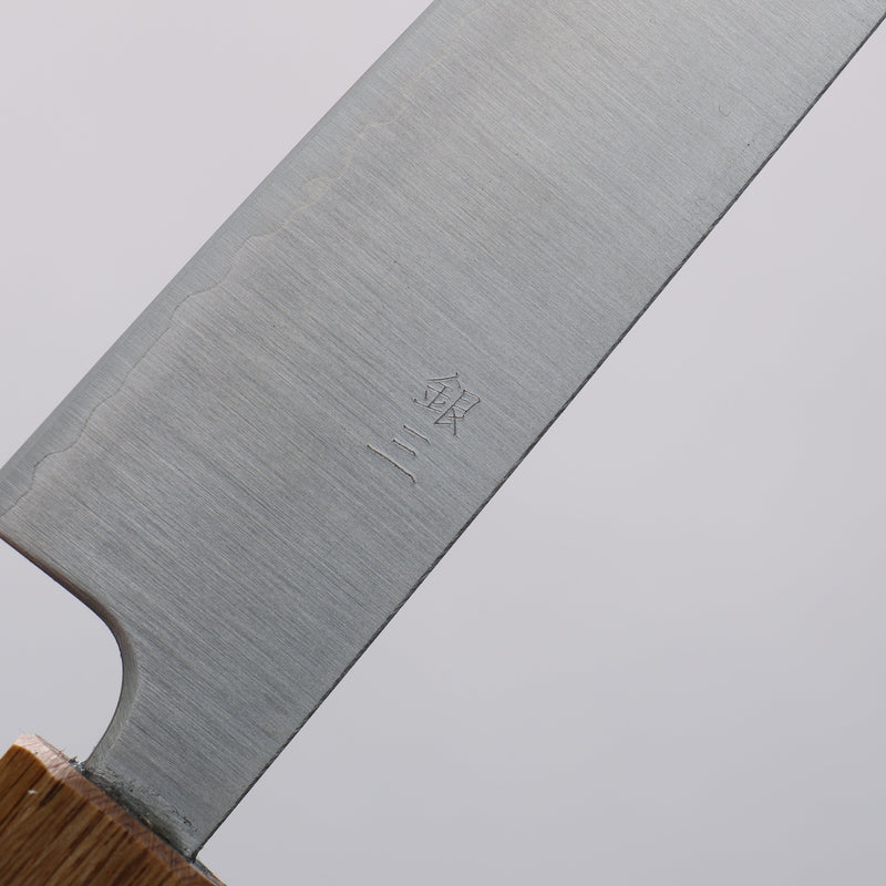 Seisuke Acier argenté NO.3 Migaki Polish Terminé Petite-utilité 150mm Manipuler Chêne blanc - japanny-FR