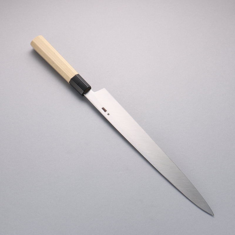 Kikuzuki Acier Blanc No.2 Kasumitogi Yanagiba  300mm Magnolia Manipuler - japanny-FR