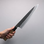 Kikuzuki Acier Blanc No.2 Finition noire Gyuto  270mm Magnolia Manipuler - japanny-FR