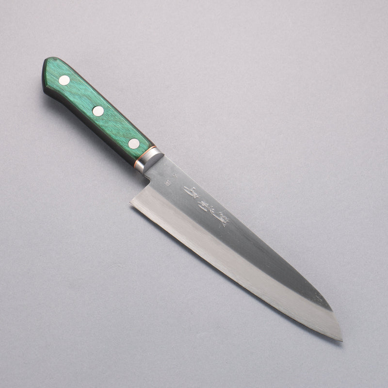 Sakai Kikumori Acier Bleu No.1 Gyuto Couteau Japonais 175mm Bois de pakka vert Manipuler - japanny-FR