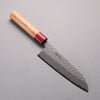 Seisuke Super Bleu Martelé Santoku 170mm Manipuler Cerisier américain - japanny-FR