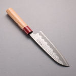 Seisuke Super Bleu Martelé Santoku 170mm Manipuler Cerisier américain - japanny-FR