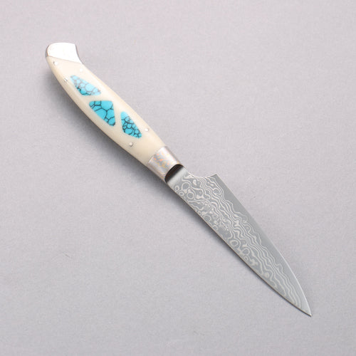 Kajin ZDP189 Damas Migaki Terminé Petite-utilité 95mm Manipuler Corian Incrustation Turquoise - japanny-FR