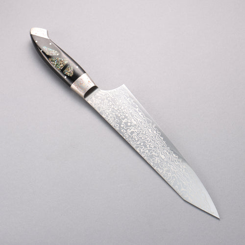 Kajin ZDP189 Damas Migaki Terminé Kirituke Gyuto 210mm Manipuler Incrustation d'ormeau - japanny-FR