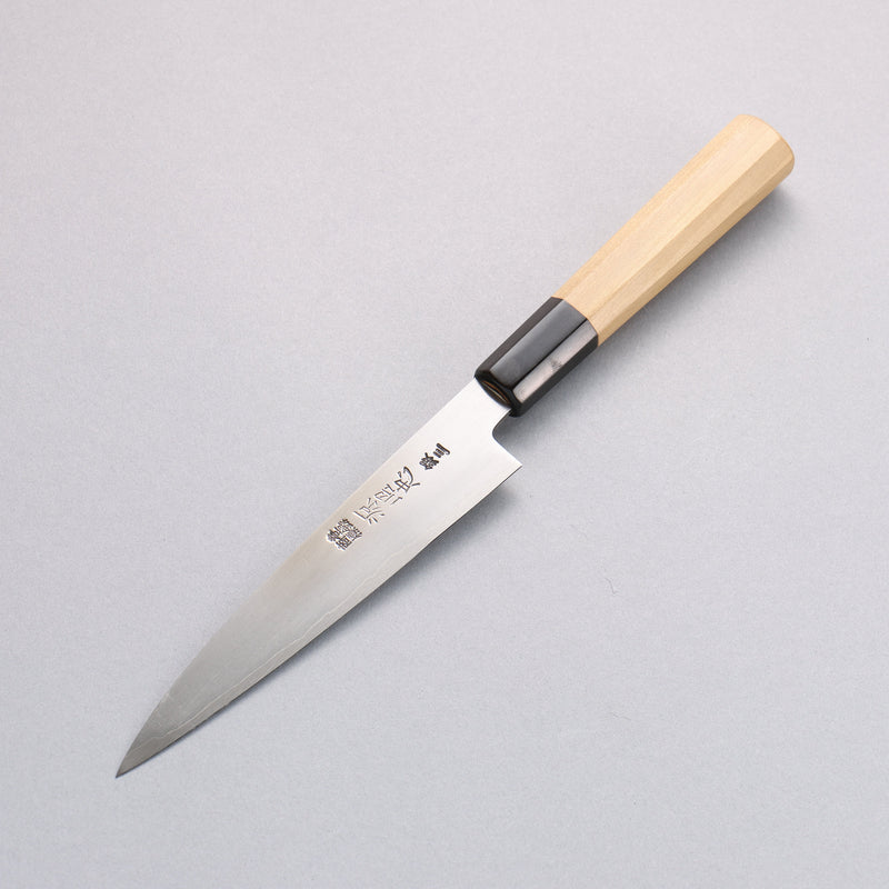 Minamoto Akitada Acier argenté NO.3 Kasumitogi Petite-utilité Couteau Japonais 150mm Magnolia Manipuler - japanny-FR