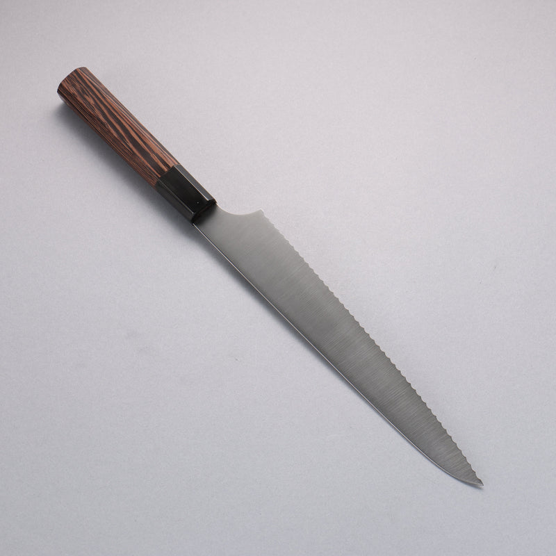 Seisuke Acier Inoxydable couteau à pain 240mm Manipuler Wenge - japanny-FR