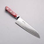 Seisuke Kagami2 AUS10 Finition miroir Damas Santoku 180mm Manipuler Bois de pakka rouge - japanny-FR