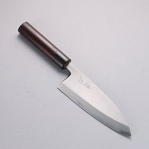 Seisuke Acier Bleu Kasumitogi Deba  165mm Bois de rose Manipuler - japanny-FR