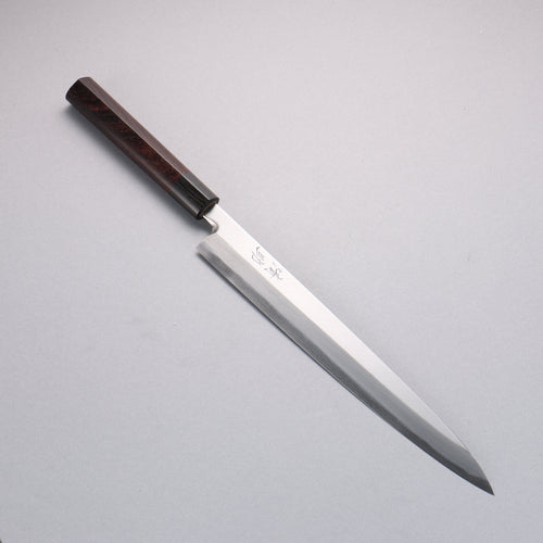 Seisuke Acier Bleu Kasumitogi Yanagiba  270mm Bois de rose Manipuler - japanny-FR