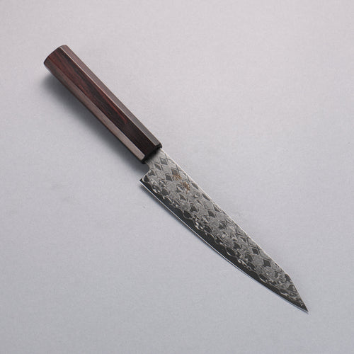 Seisuke AUS10 Miroir Croisé Kiritsuke Petty,Utilité 150mm Manipuler Palissandre (férule:Bois de Pakka noire) - japanny-FR