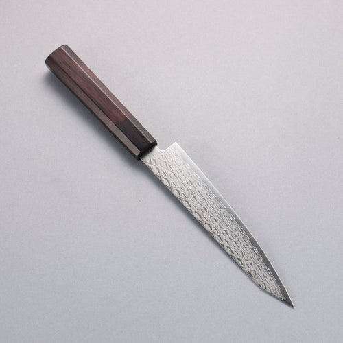 Seisuke AUS10 Miroir Croisé Kiritsuke Petty,Utilité 150mm Manipuler Palissandre (férule:Bois de Pakka noire) - japanny-FR