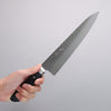 Seisuke VG10 33couche Damaacus martelé Gyuto 210mm Manipuler bleu marine de pakka noir - japanny-FR