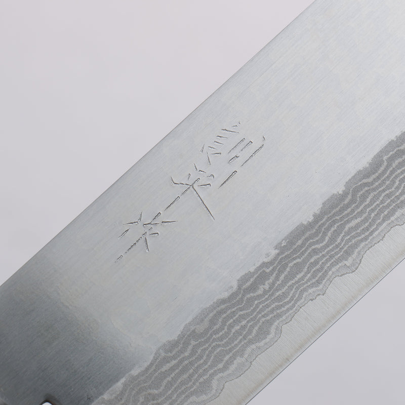 Kunihira Sairyu VG10 Damas Migaki Terminé Usuba 165mm Manipuler Bois d'acajou Pakka - japanny-FR