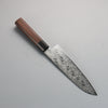 Seisuke AUS10 Miroir Croisé Santoku 180mm Manipuler Palissandre (férule:Bois de Pakka noire) - japanny-FR