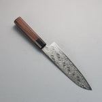 Seisuke AUS10 Miroir Croisé Santoku 180mm Manipuler Palissandre (férule:Bois de Pakka noire) - japanny-FR