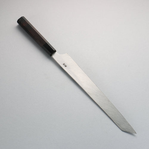 Sakai Takayuki Byakko Acier Blanc No.1 Kiritsuke Yanagiba Couteau Japonais 300mm Bois d'ébène Manipuler avec Gaine - japanny-FR